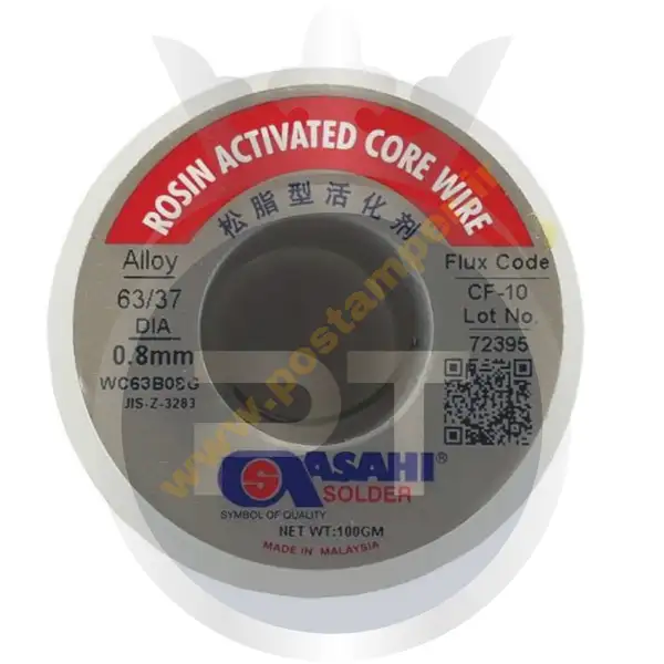 سیم قلع 100 گرمی طرح آساهی Asahi قطر 0.8 میلی متر