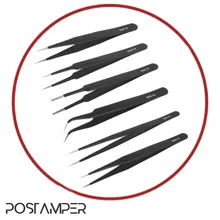 پک 6 عددی انواع مدل های پنس (سر کج،سر صاف) آنتی استاتیک gallery0